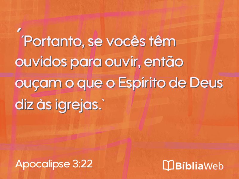 Apocalipse 3:22 em imagem para compartilhar