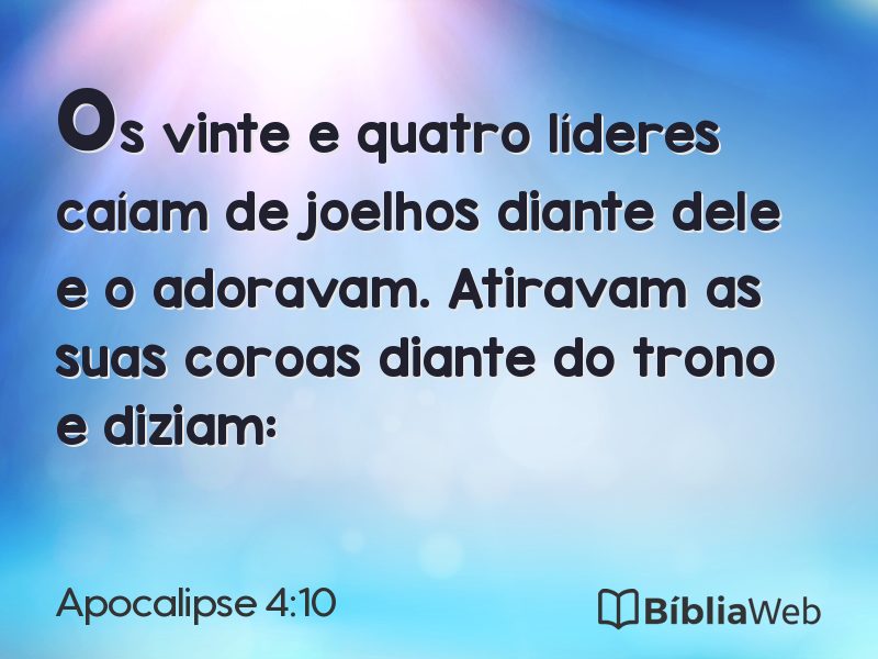 Apocalipse 4:10 em imagem para compartilhar
