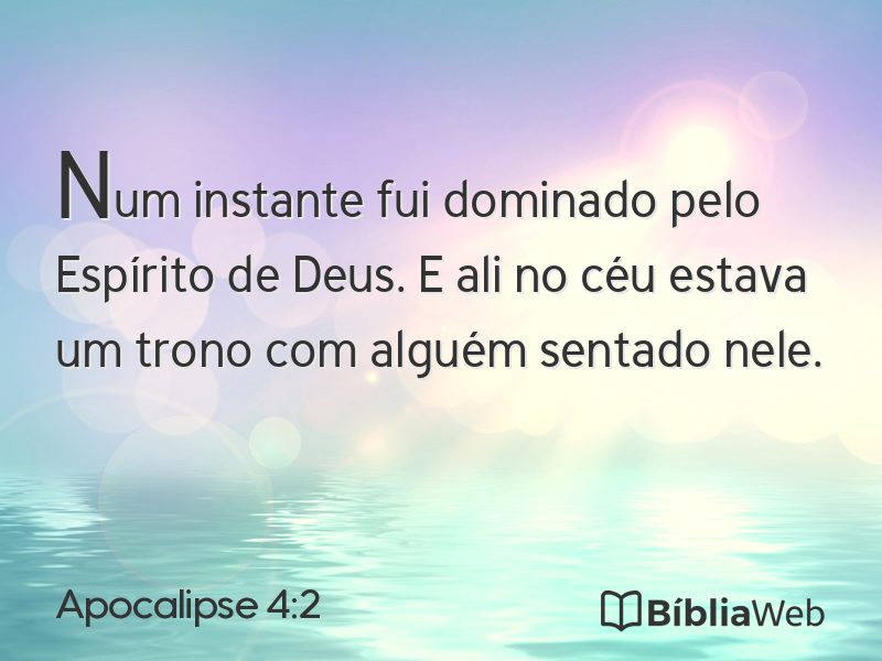 Apocalipse 4:2 em imagem para compartilhar
