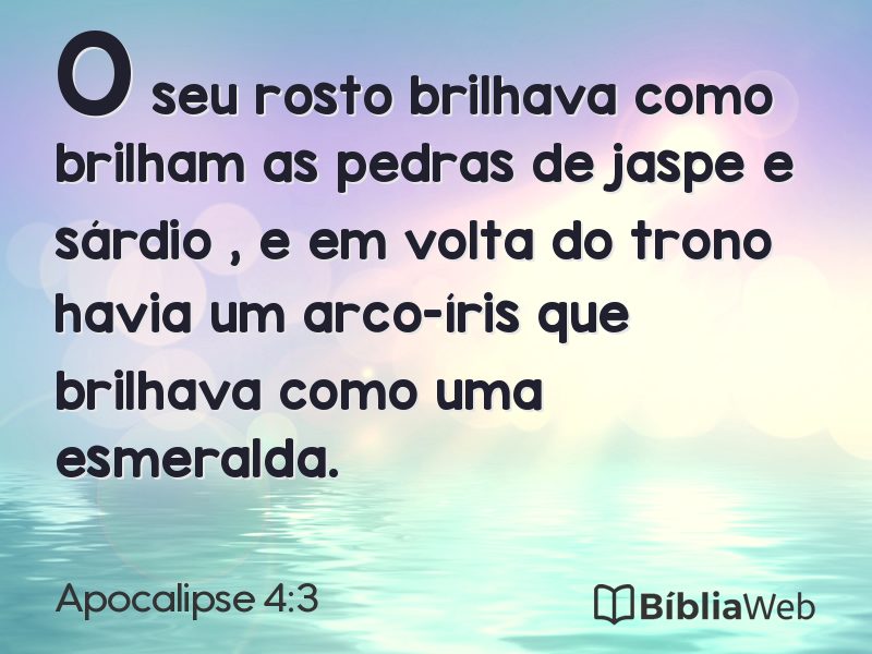 Apocalipse 4:3 em imagem para compartilhar