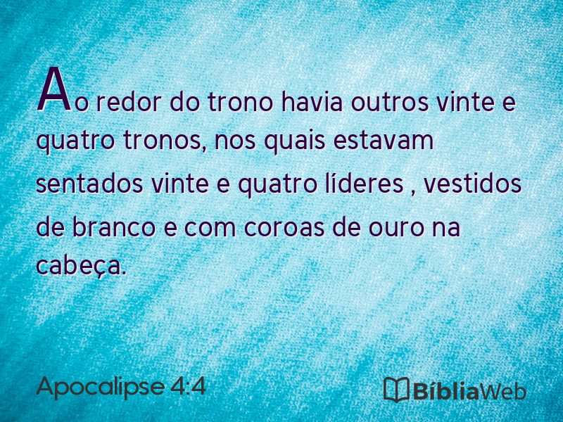 Apocalipse 4:4 em imagem para compartilhar