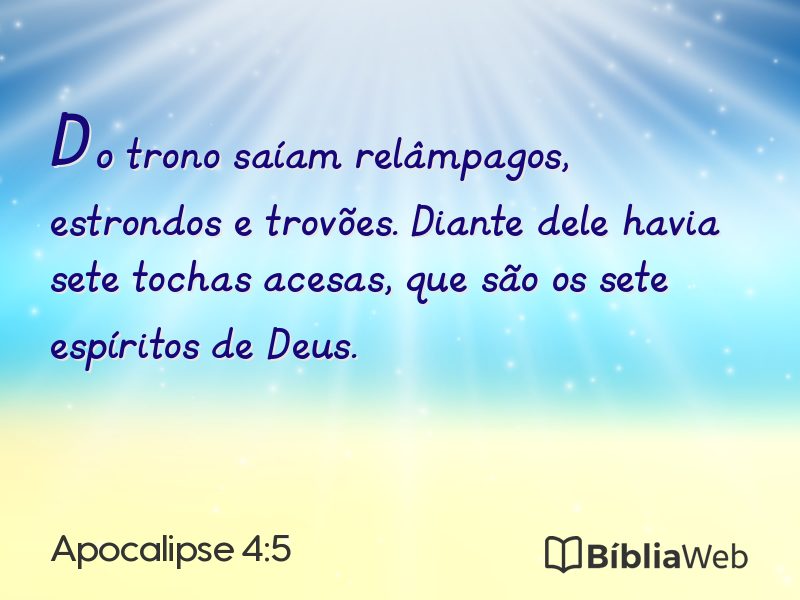 Apocalipse 4:5 em imagem para compartilhar