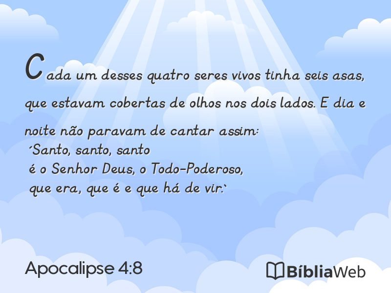 Apocalipse 4:8 em imagem para compartilhar