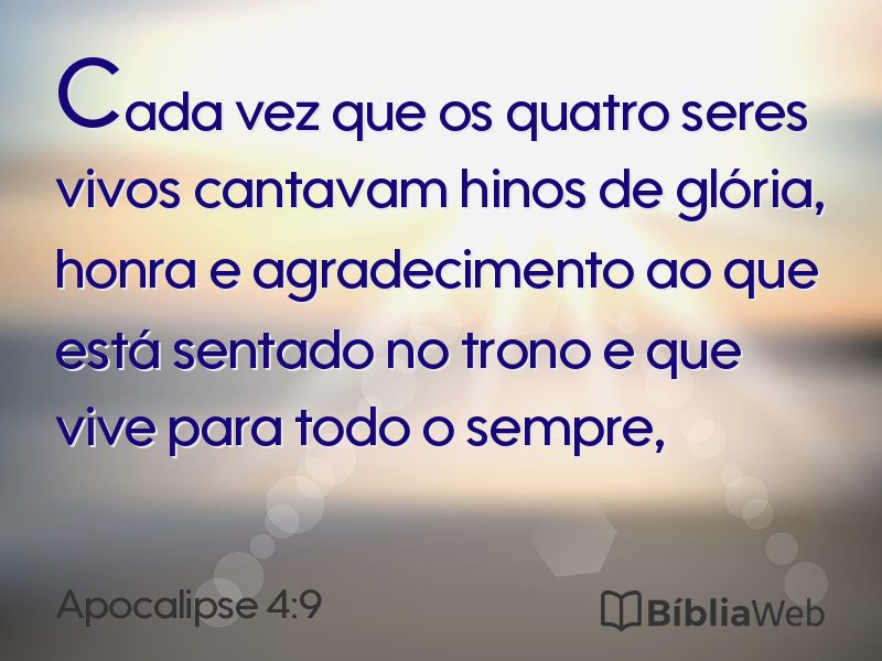 Apocalipse 4:9 em imagem para compartilhar