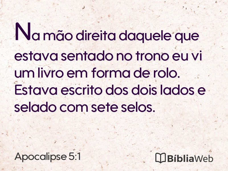 Apocalipse 5:1 em imagem para compartilhar