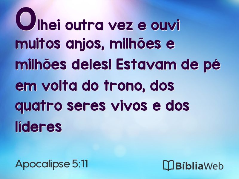 Apocalipse 5:11 em imagem para compartilhar