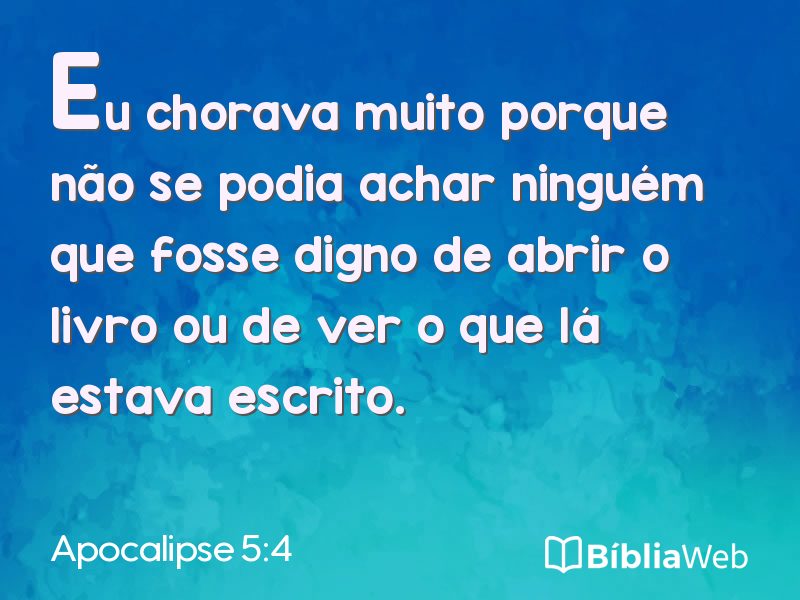 Apocalipse 5:4 em imagem para compartilhar