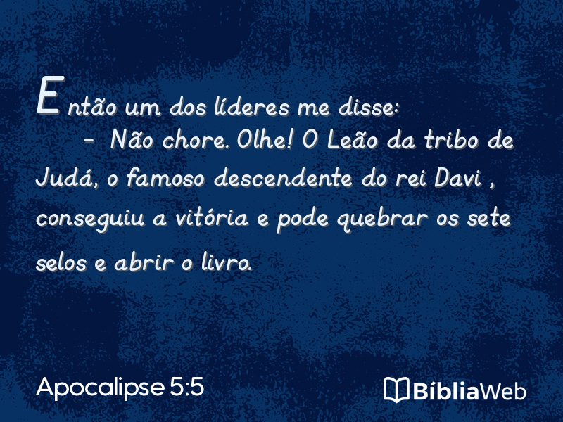 Apocalipse 5:5 em imagem para compartilhar