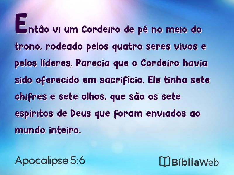 Apocalipse 5:6 em imagem para compartilhar