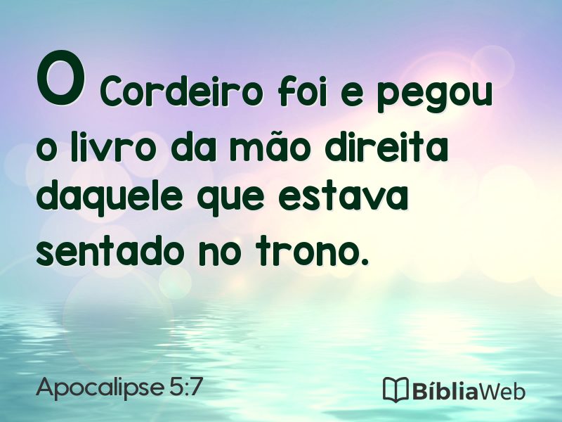 Apocalipse 5:7 em imagem para compartilhar