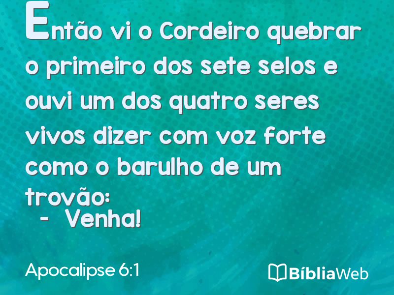 Apocalipse 6:1 em imagem para compartilhar