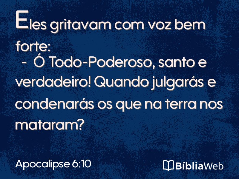 Apocalipse 6:10 em imagem para compartilhar