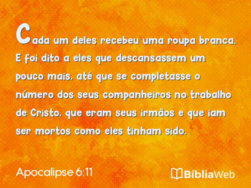 Apocalipse 6:11 em imagem para compartilhar