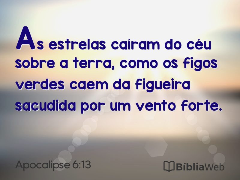 Apocalipse 6:13 em imagem para compartilhar