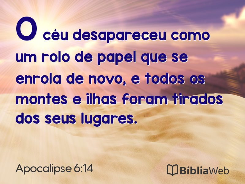 Apocalipse 6:14 em imagem para compartilhar