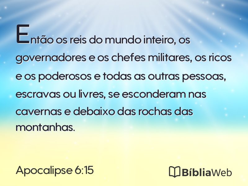 Apocalipse 6:15 em imagem para compartilhar