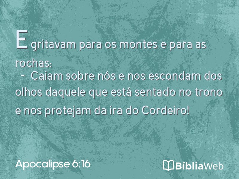 Apocalipse 6:16 em imagem para compartilhar
