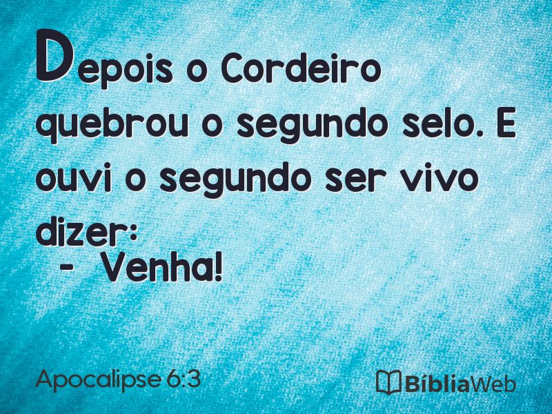 Apocalipse 6:3 em imagem para compartilhar