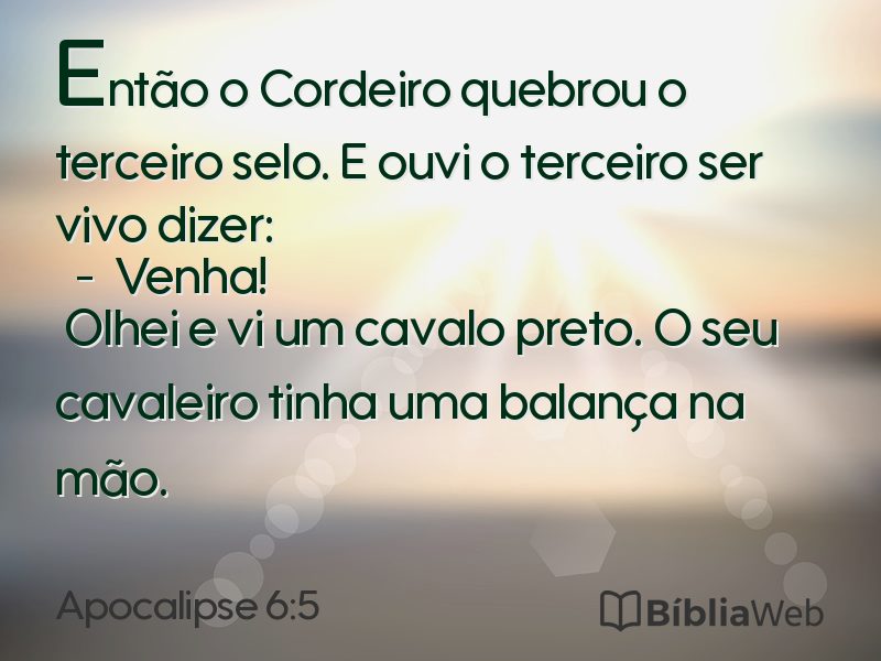 Apocalipse 6:5 em imagem para compartilhar