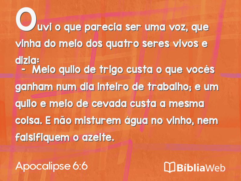 Apocalipse 6:6 em imagem para compartilhar