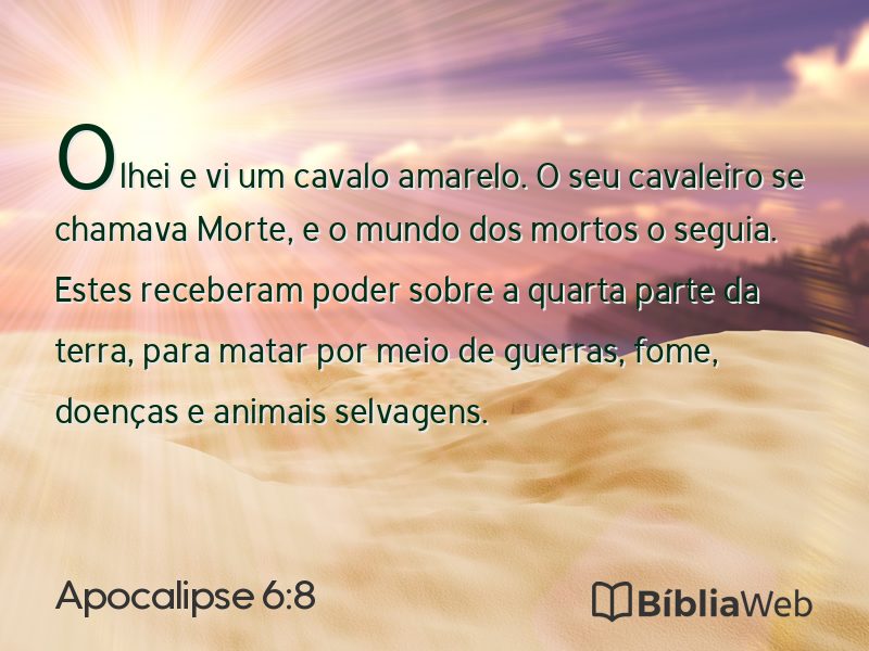 Apocalipse 6:8 em imagem para compartilhar