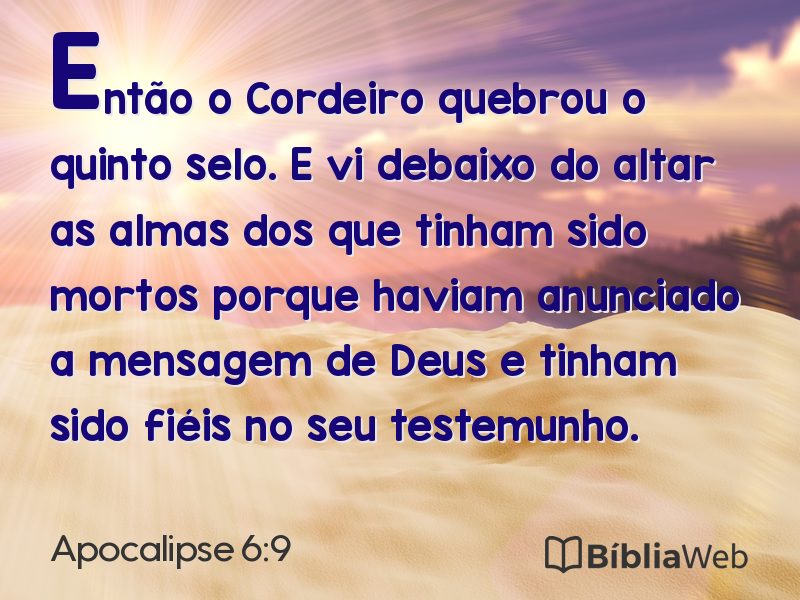 Apocalipse 6:9 em imagem para compartilhar