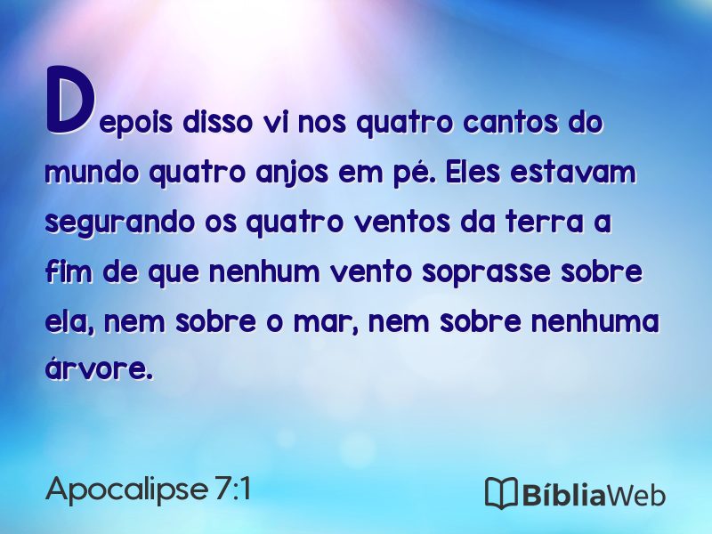 Apocalipse 7:1 em imagem para compartilhar