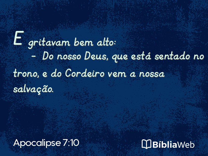 Apocalipse 7:10 em imagem para compartilhar