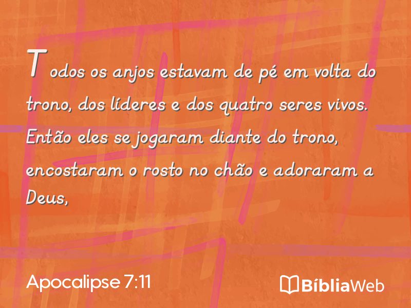 Apocalipse 7:11 em imagem para compartilhar