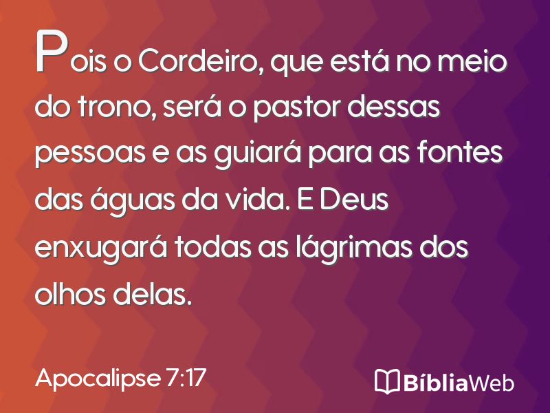 Apocalipse 7:17 em imagem para compartilhar