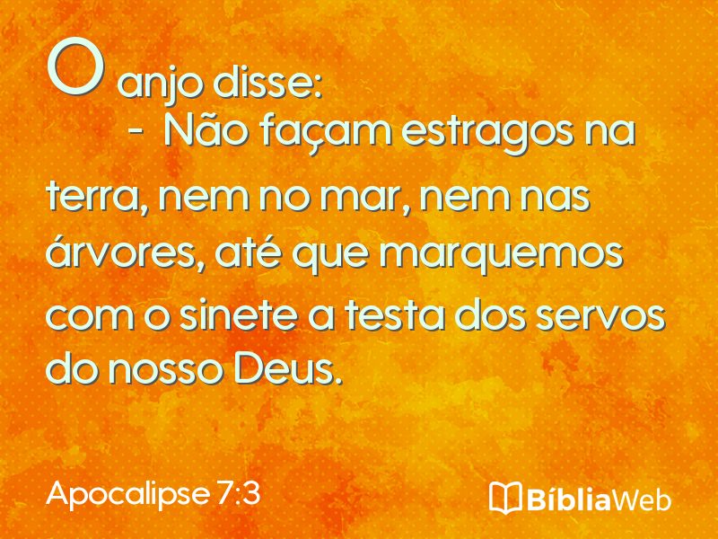 Apocalipse 7:3 em imagem para compartilhar