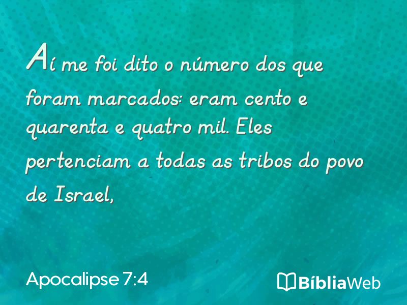 Apocalipse 7:4 em imagem para compartilhar