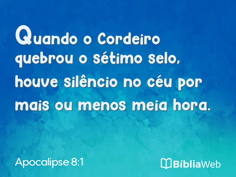 Apocalipse 8:1 em imagem para compartilhar