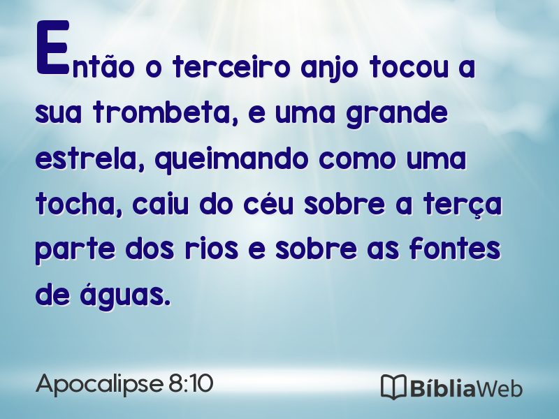 Apocalipse 8:10 em imagem para compartilhar