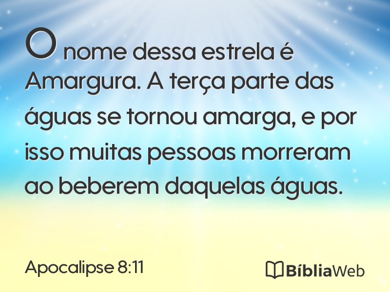 Apocalipse 8:11 em imagem para compartilhar