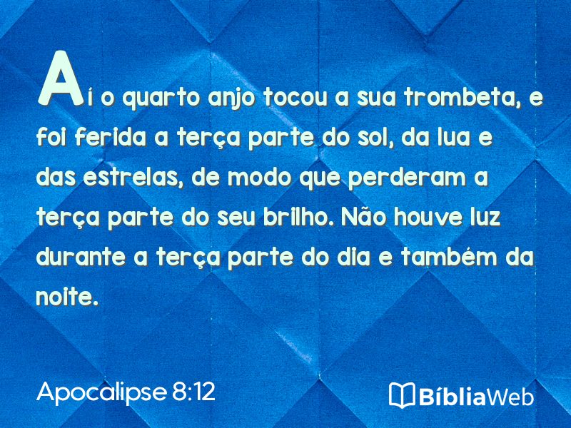 Apocalipse 8:12 em imagem para compartilhar
