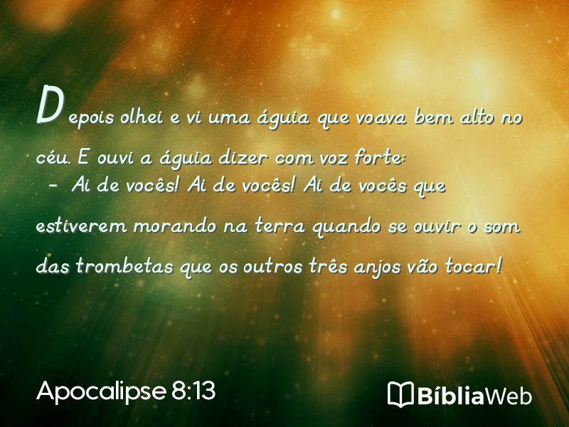 Apocalipse 8:13 em imagem para compartilhar