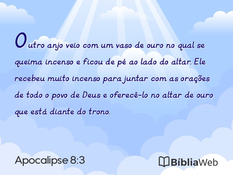 Apocalipse 8:3 em imagem para compartilhar