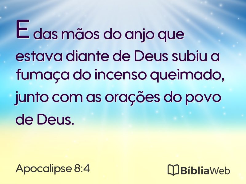 Apocalipse 8:4 em imagem para compartilhar