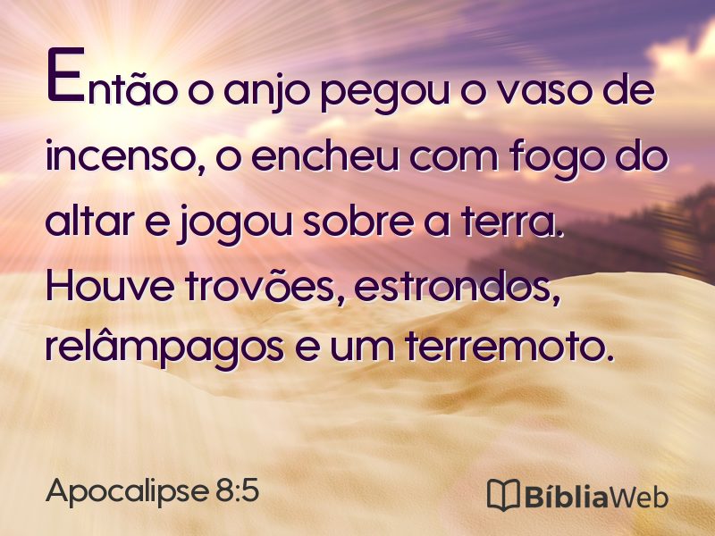 Apocalipse 8:5 em imagem para compartilhar