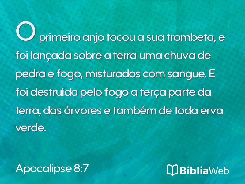 Apocalipse 8:7 em imagem para compartilhar