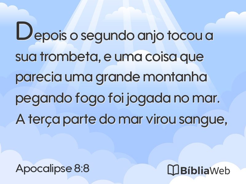 Apocalipse 8:8 em imagem para compartilhar