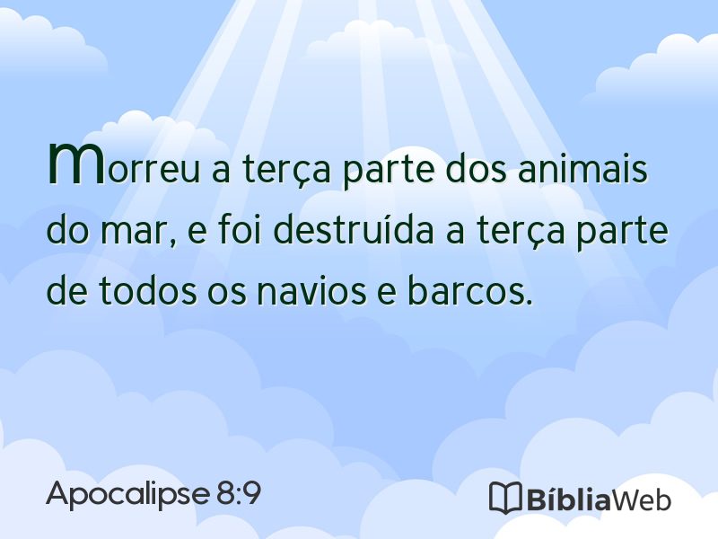 Apocalipse 8:9 em imagem para compartilhar