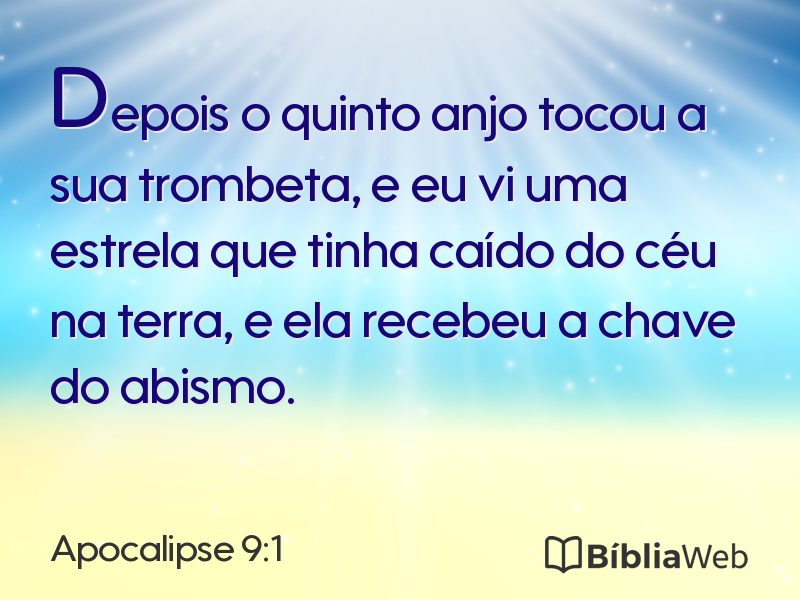 Apocalipse 9:1 em imagem para compartilhar