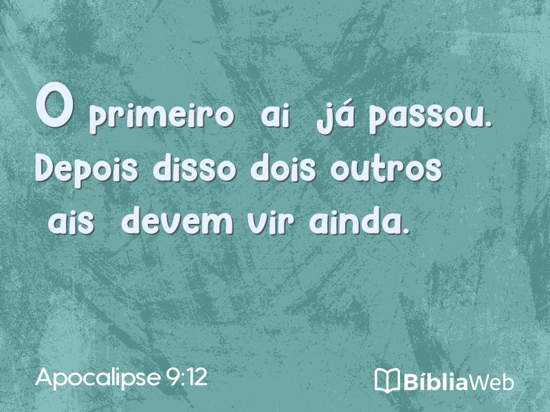 Apocalipse 9:12 em imagem para compartilhar
