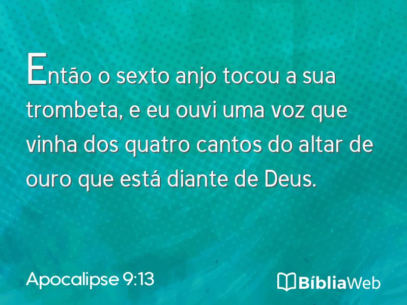 Apocalipse 9:13 em imagem para compartilhar