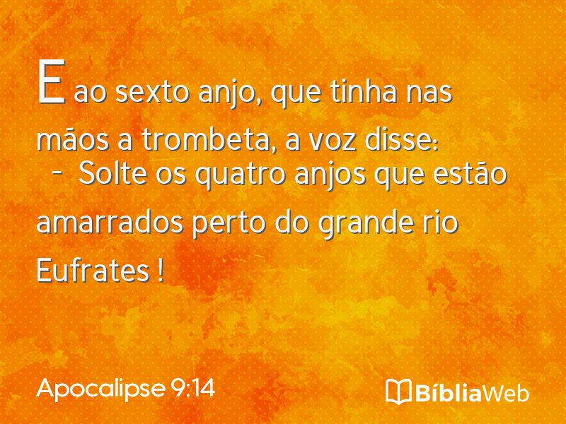 Apocalipse 9:14 em imagem para compartilhar