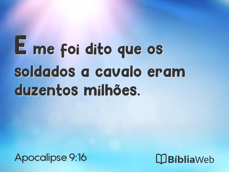 Apocalipse 9:16 em imagem para compartilhar