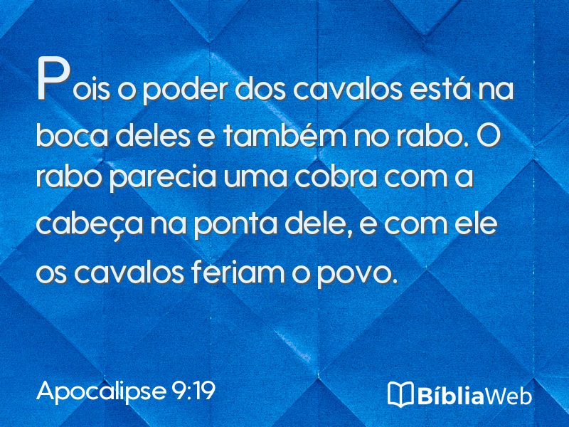 Apocalipse 9:19 em imagem para compartilhar