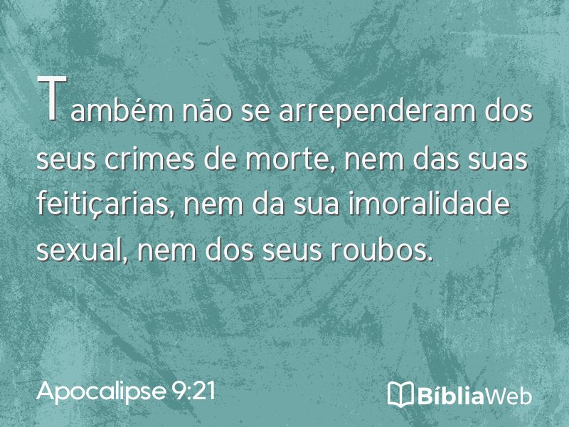 Apocalipse 9:21 em imagem para compartilhar